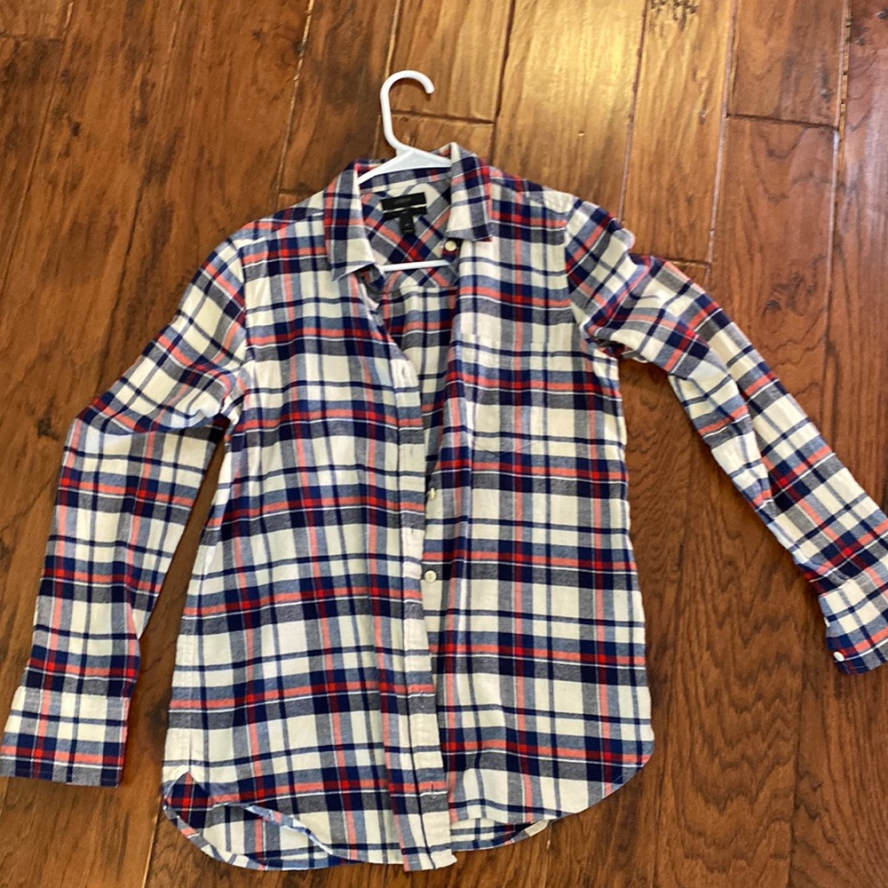 Jcrew womens boy fit plaid shirt